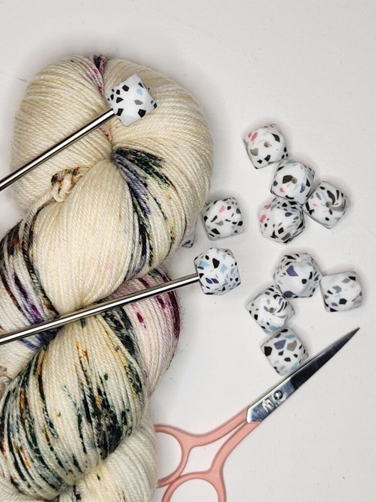 Stitch stoppers - White Hexi speckled image