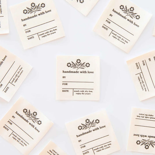 Vintage Handmade with Love Organic Cotton Write-in Labels