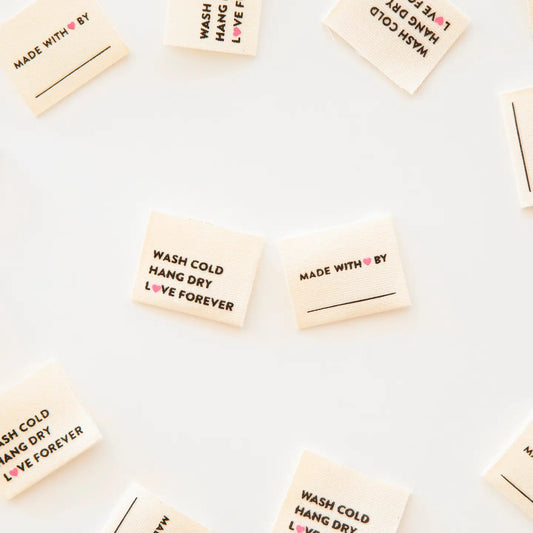 Wash Cold Hang Dry Organic Cotton Sewing Labels