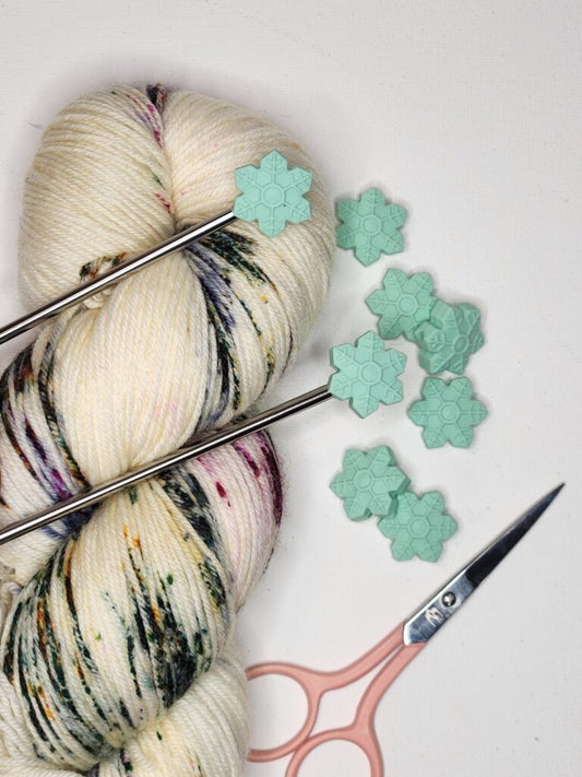 Stitch stoppers - Mint snowflakes image