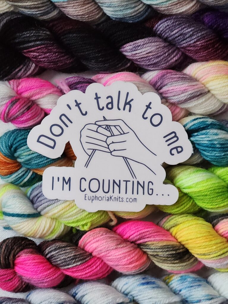 Stickers - Don't talk to me I'm counting (Knit) image